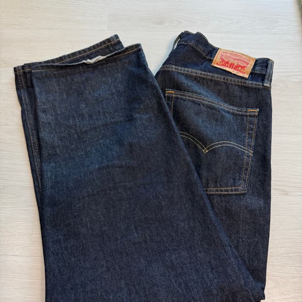 리바이스 578 배기 와이드 진 36x32 인디고