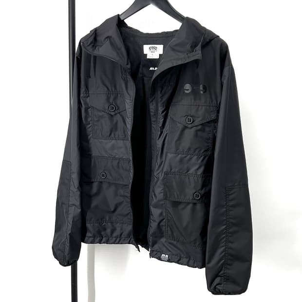 [XL사이즈] 준야와타나베 바람막이 집업 자켓 블랙
