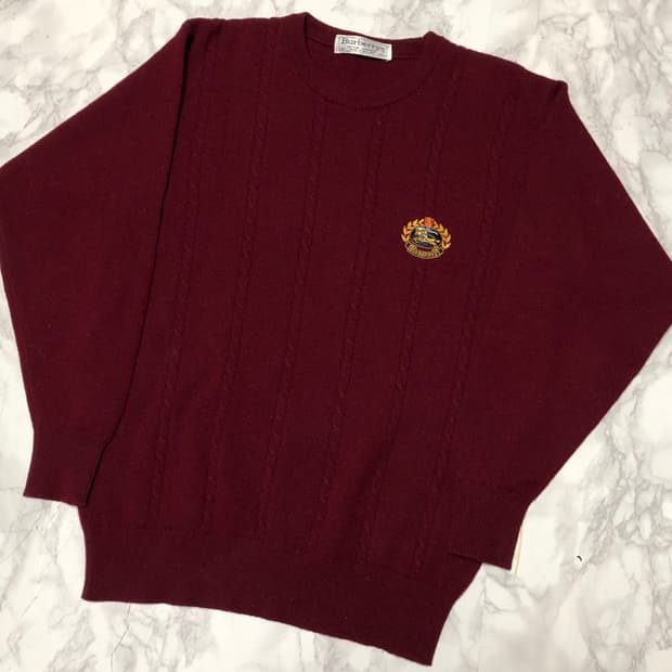 버버리 니트 정품 버건디 상태최고 클래식