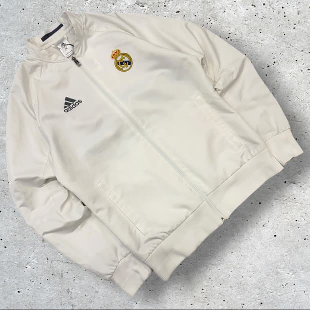 [100] 15s 아디다스 레알마드리드 트랙 자켓 화이트 D819