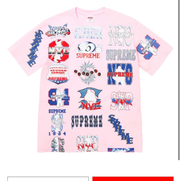 슈프림 아트딜러 핑크 S 새상품 급처