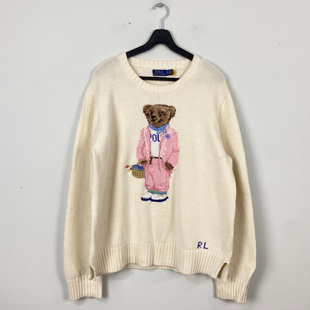 폴로 랄프로렌 피크닉 테디베어 니트 XL <590>