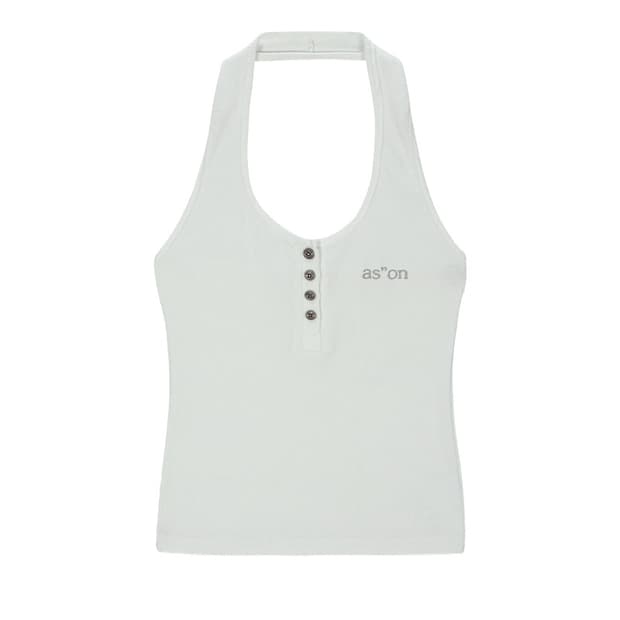애즈온 POUND HALTER SLEEVELESS (WHITE) 