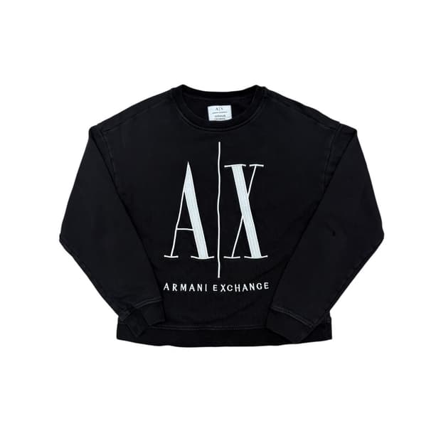 알마니 익스체인지 블랙 맨투맨