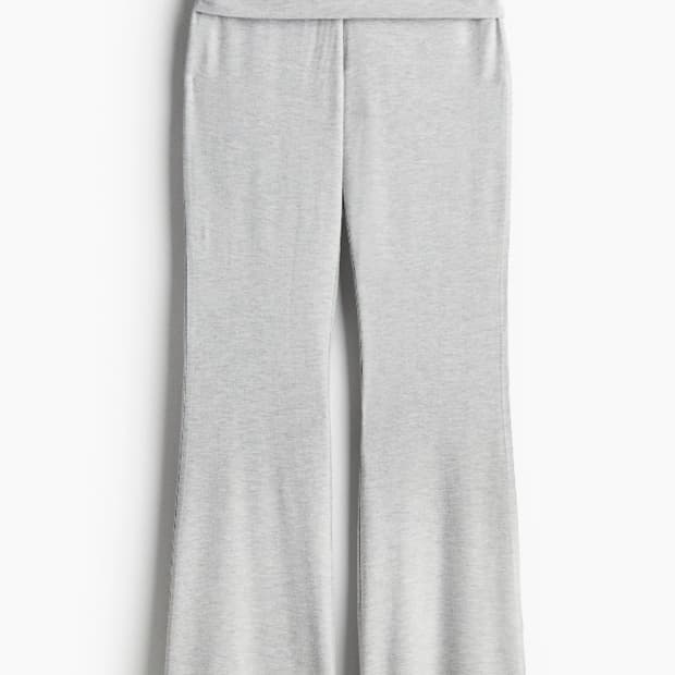 H&m 로우라이즈 플레어 저지 팬츠 xs