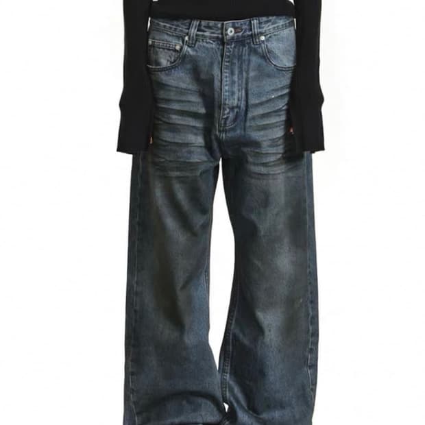 스투시 헤인서 슈프림 오호스 코이세이오)) 스트레이트 청바지 