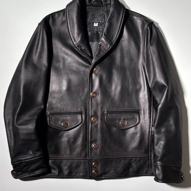 Curphey Leather 홀스하이드 숄카라 가죽자켓