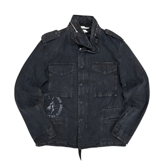 오프화이트 아카이브 워시드 블랙 M65 자켓(S)