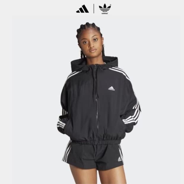아디다스 우븐 바람막이 블랙 M