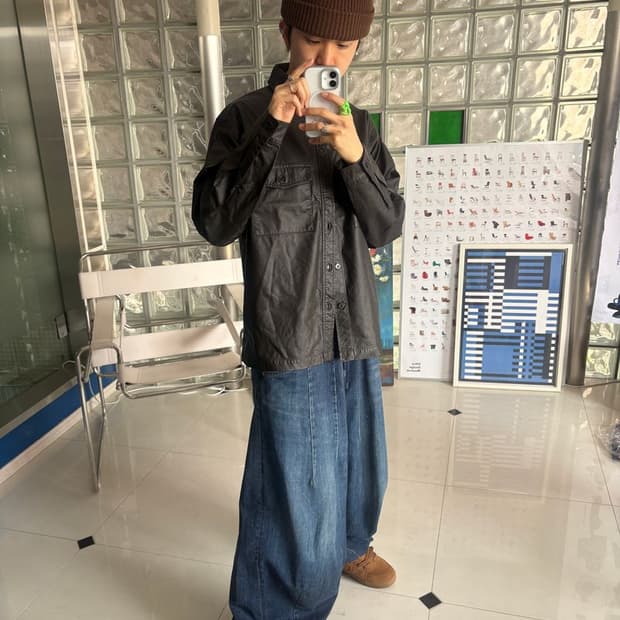 FAKE LEATHER CPO SHIRT