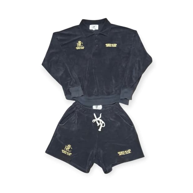 2XL 알브이디 RVD SPORTS & LIFE 벨벳 츄리닝 셋업 블랙