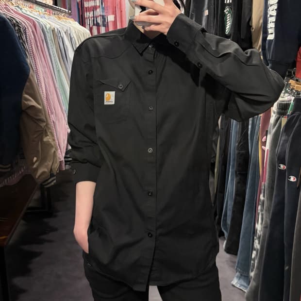 [IM] Carhartt 칼하트 스냅버튼 셔츠 블랙