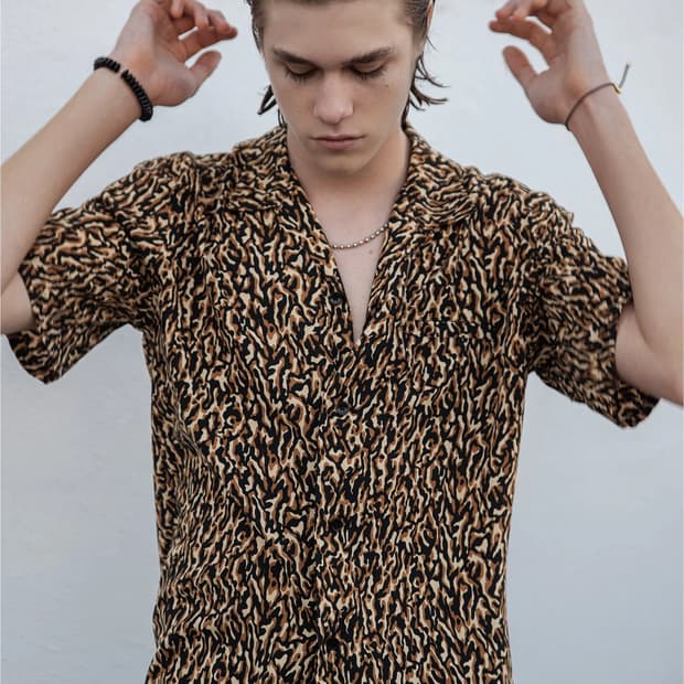 [강동원님 착용] 생로랑 21ss 레오파드 셔츠