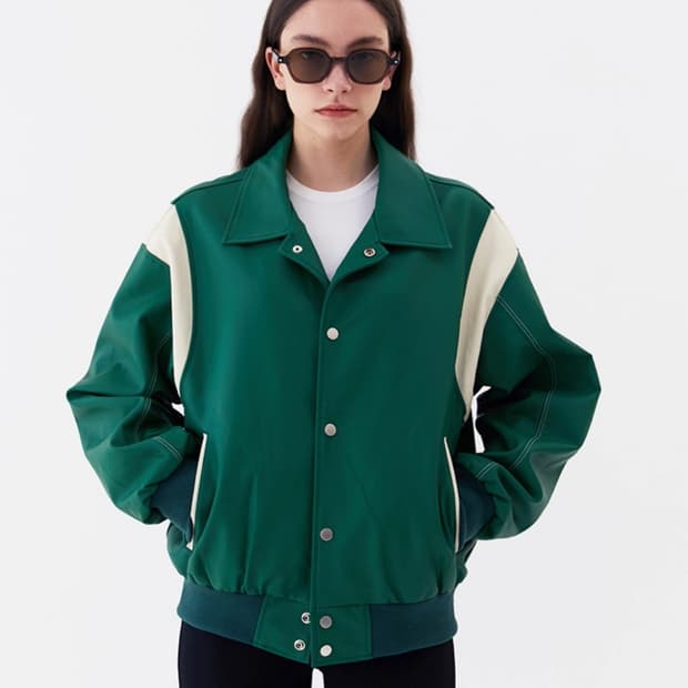 트립르센스 바시티 자켓 그린