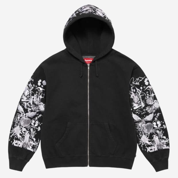 Aoi Zip Up Hooded Sweatshirt Black