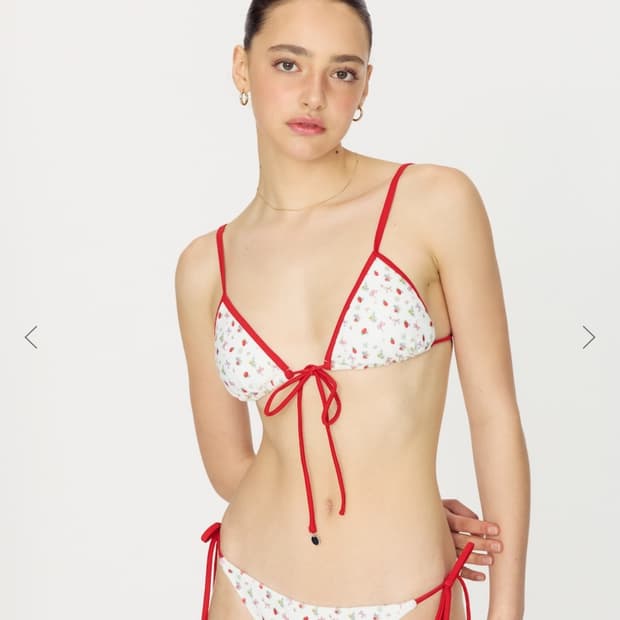 TIE SIDE BIKINI set (STRAWBERRY BOW)