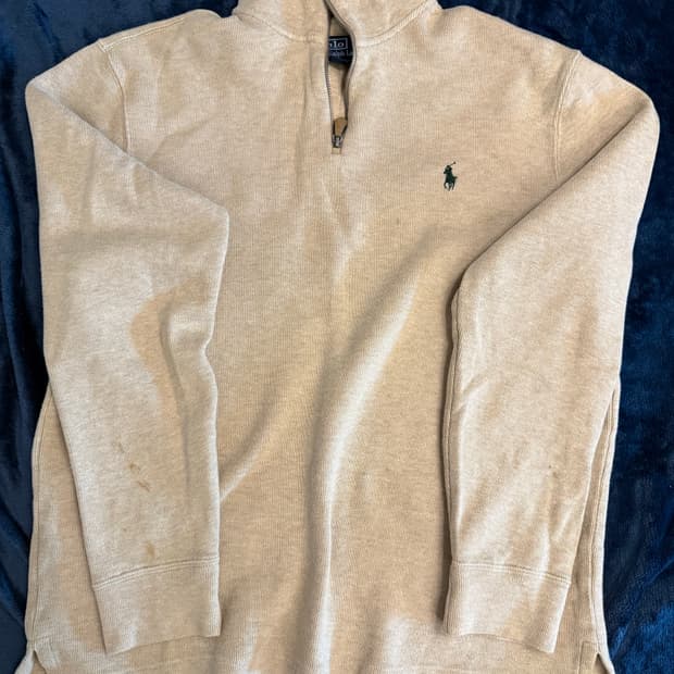 폴로 반집업 니트 L