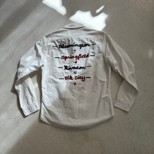 아비렉스 빈티지 자수 셔츠 L