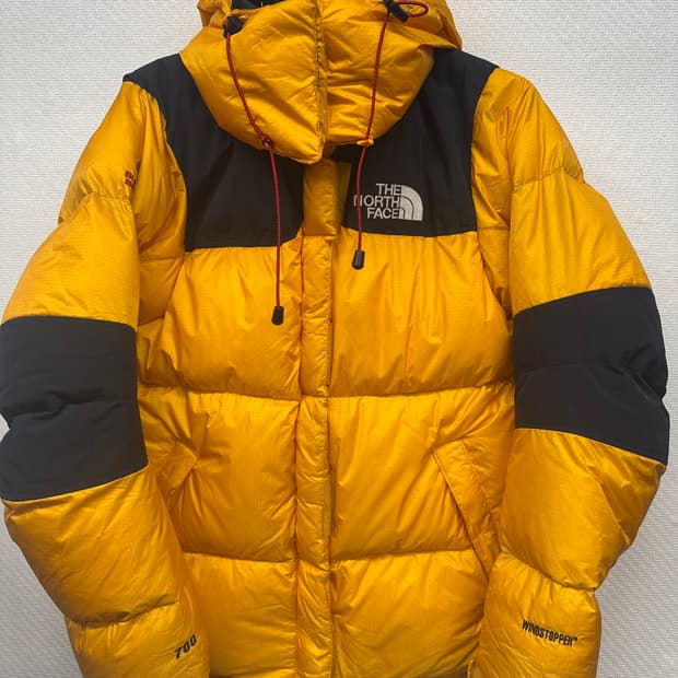 노스페이스700 로고 구스다운 후드패딩 95(M~L) 남여공용