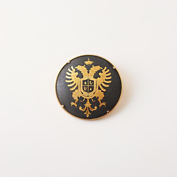 18-24k 골드 상감 전통기법 수제작 Damascene 빈티지브로치