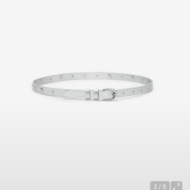 Studded Leather Belt, SILVER 썬번프로젝트