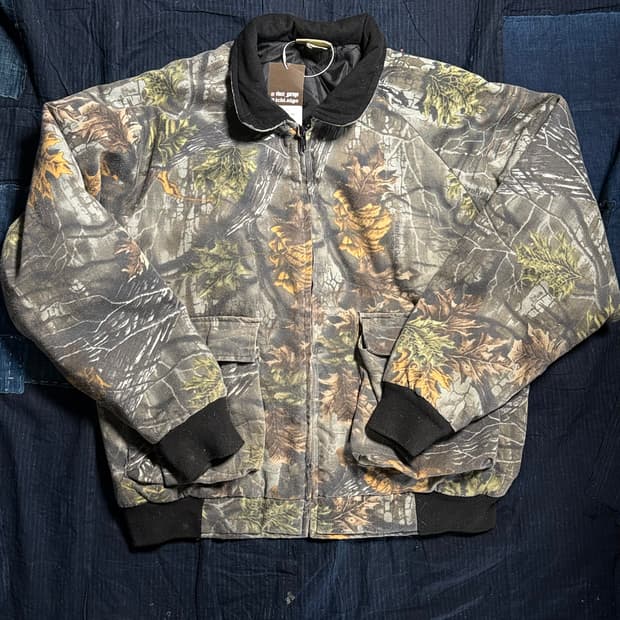 90‘s 테크스킨 코튼우드 카모 패턴 봄버자켓 105-107