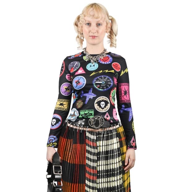 [M]초포바 로위나 25fw 패치 프린트 저지 티셔츠