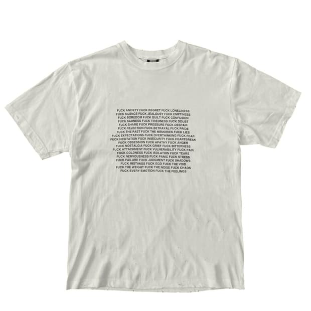 Vintage process fuck everything t-shirt
