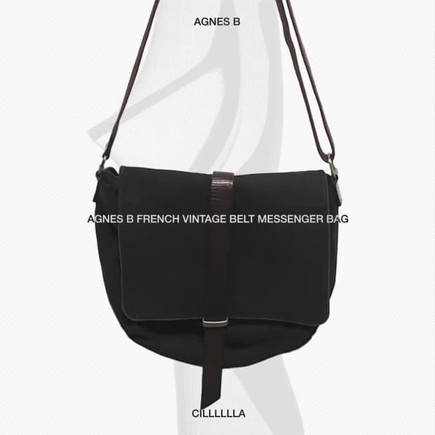 AGNES B 아네스베 프랑스 빈티지 벨트 메신저 백