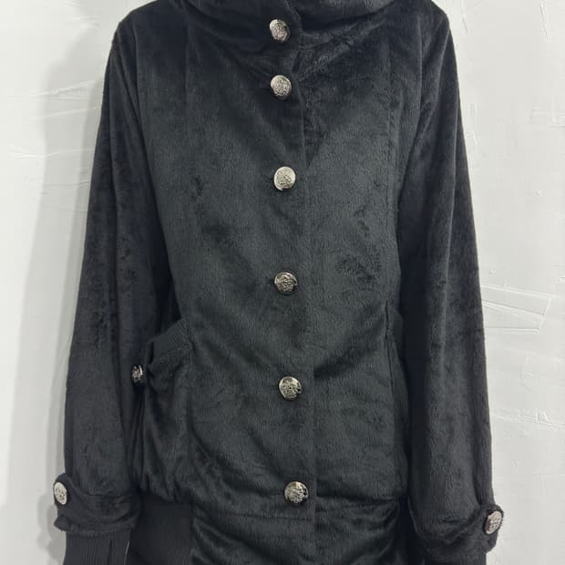 ryu ryu button fur jacket