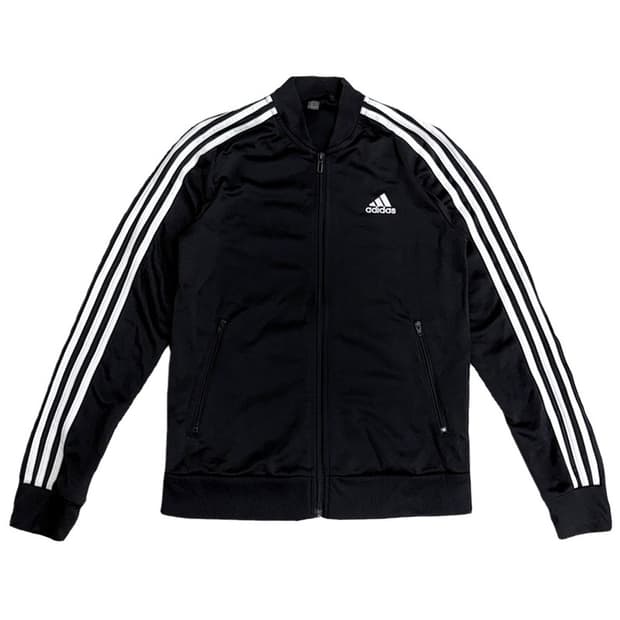 ADIDAS 에센셜 3-스트라이프 트랙자켓 XS