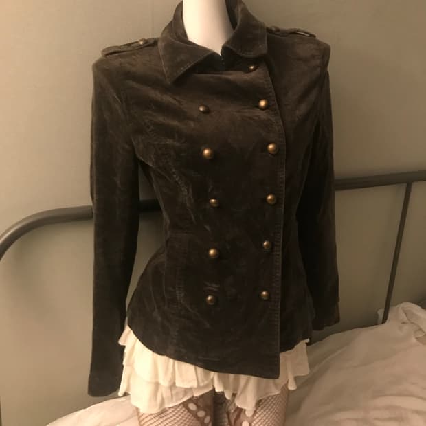 JPN Vintage 로리 갸루 브라운 스웨이드 자켓