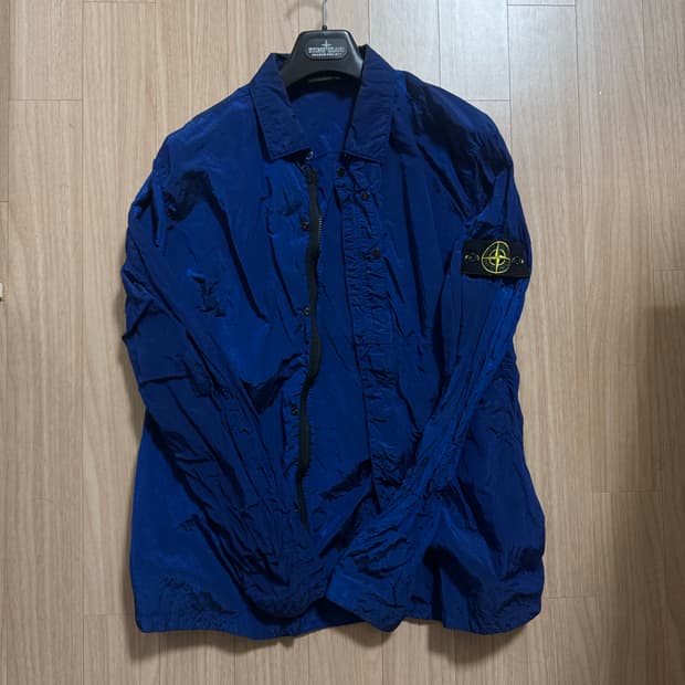 [XL] 스톤아일랜드 나일론 오버셔츠 블루