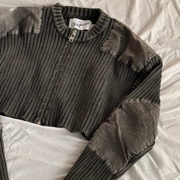 VAQUERA Black Military Cardigan