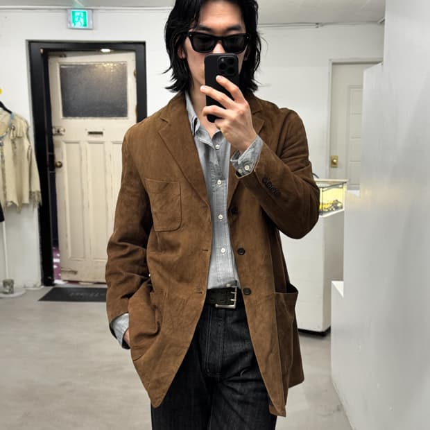 폴로 랄프로렌 스웨이드 블레이저 made in Italy