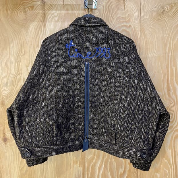 랑방 백 지퍼 HBT 울 자켓