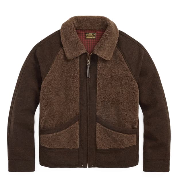RRL 더블알엘 Fleece-Panelled Jacquard Jacket