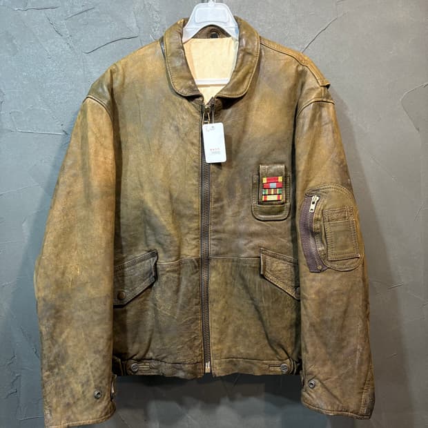 [L] VINTAGE 빈티지 양가죽 블루종 