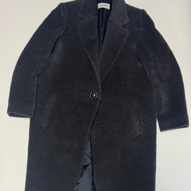 여성 모조에스핀 베이비 알파카 울 코트 그레이 M