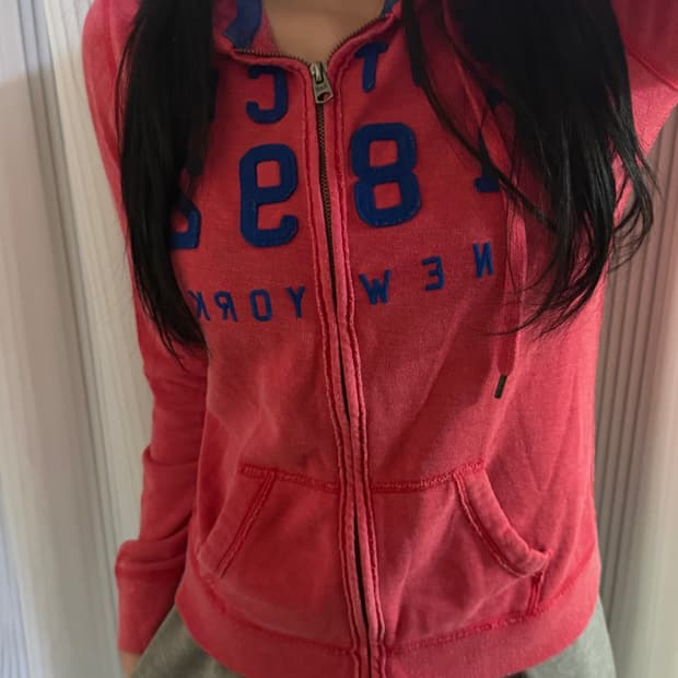 아베크롬비 핑크 후드집업 m