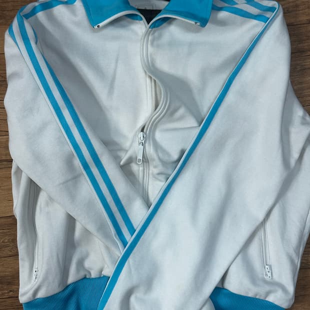 아디다스 스카이블루 져지 트랙탑 시나모롤깔