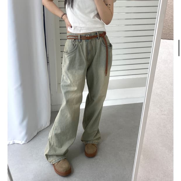 새상품) 이즈이즈 스모킹 팬츠 청바지 와이드팬츠 smoking d pt