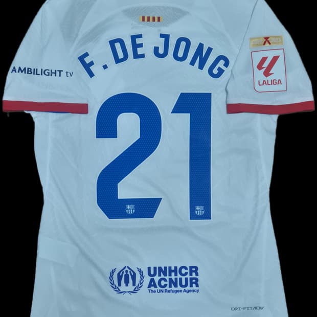 23-24 바르셀로나 어웨이 프랭키 더 용 유니폼 M사이즈