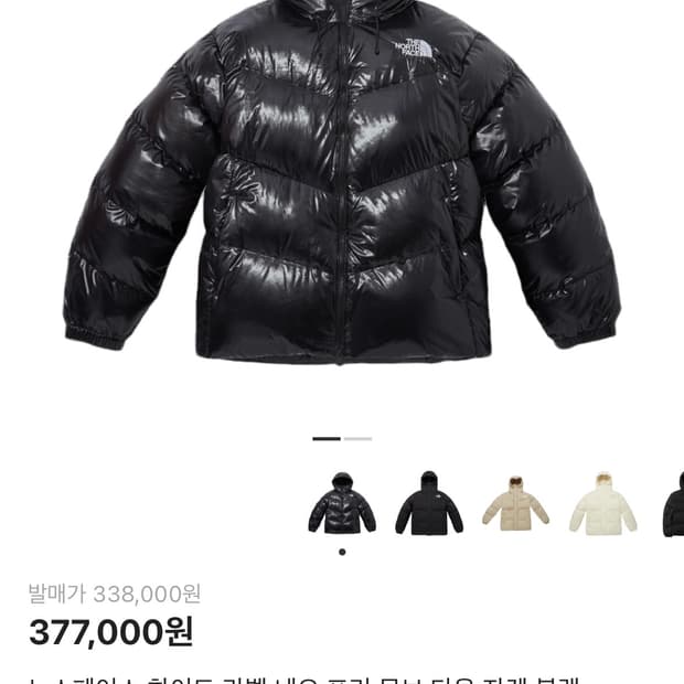 노스페이스 유광패딩m(초급처)