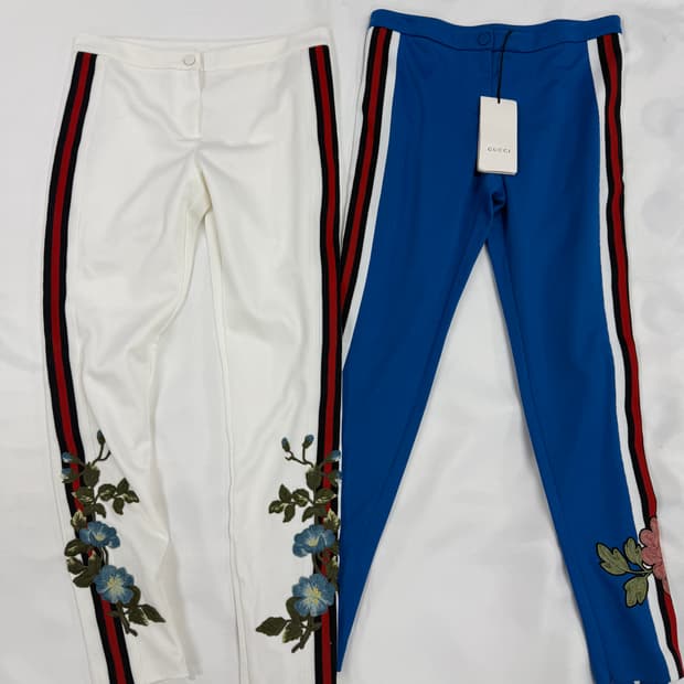 구찌 플라워 트레이닝 팬츠 두장