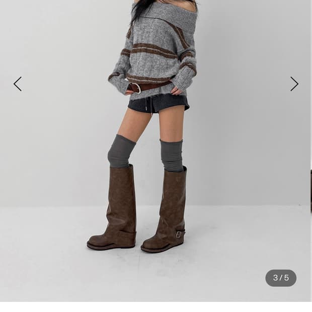 블랙업 밀레딧 오픈숄더 울 니트