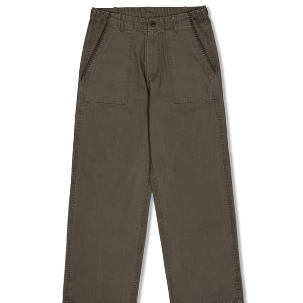 퍼렌 스티칭 퍼티그 팬츠 머드 (2)