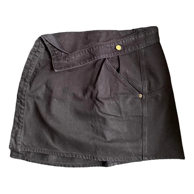 자크뮈스 asymmetric mini skirt 36 블랙