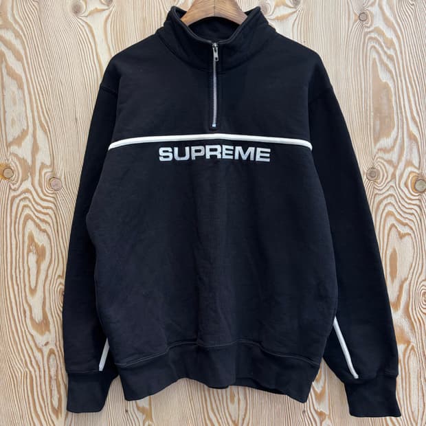 17fw 슈프림 투톤 하프 집업 스웻셔츠