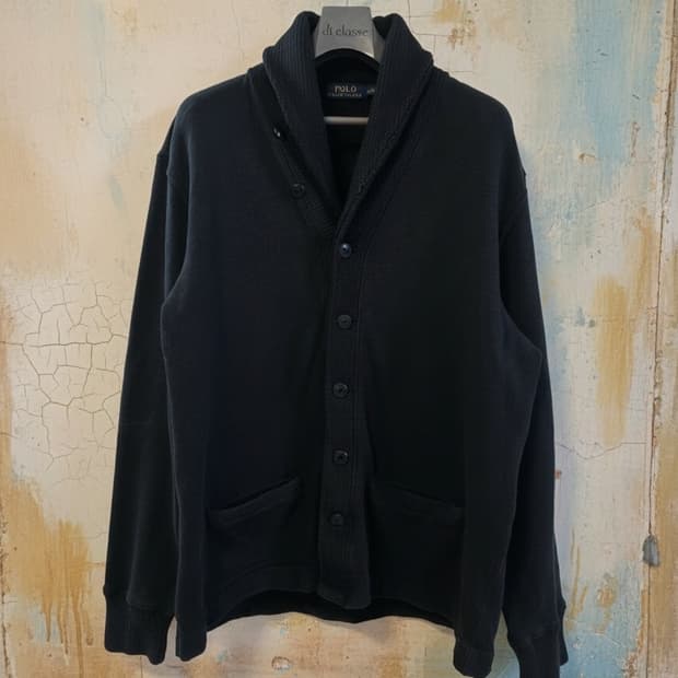 폴로 랄프로렌 숄카라 가디건 블랙 L